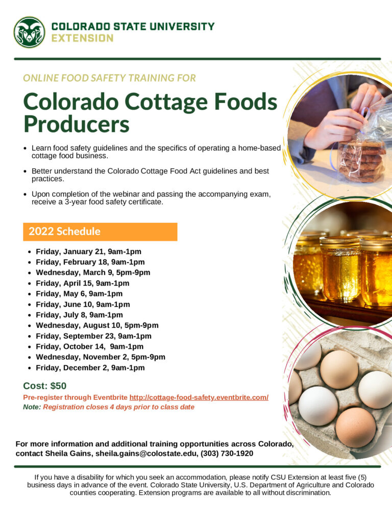 Cottage Foods Park County Extension